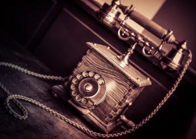 Telefon im Vintage Stil mit Wählscheibe